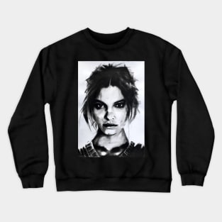 Julia charcoal portrait Crewneck Sweatshirt